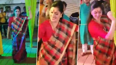Navratri 2022: Navneet Rana Plays Garba, Takes Everyone by Surprise With Her Dance Moves (Watch Video)